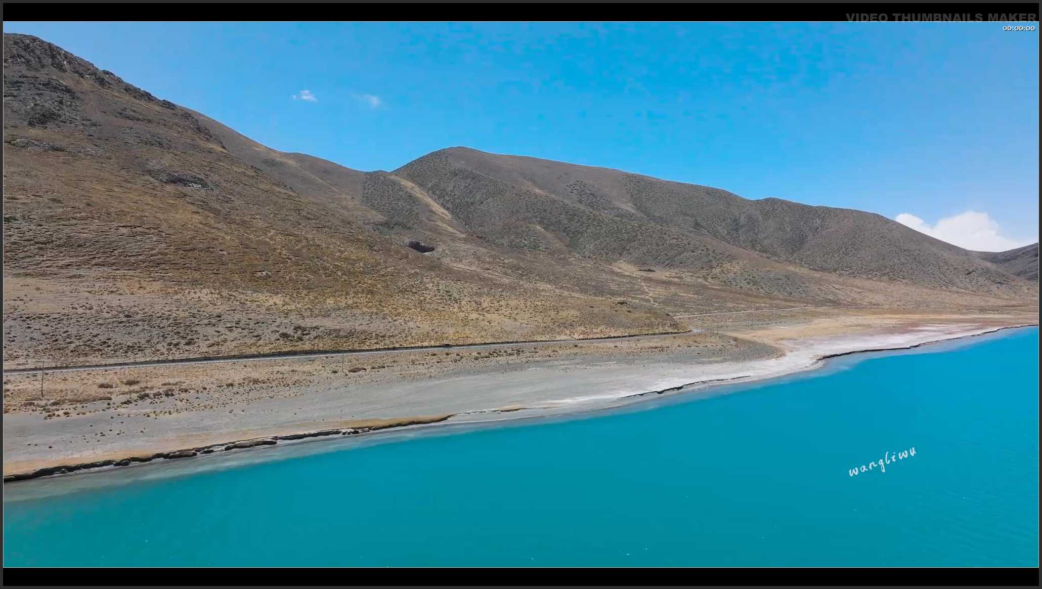 273 西藏  航拍 西藏羊卓雍措